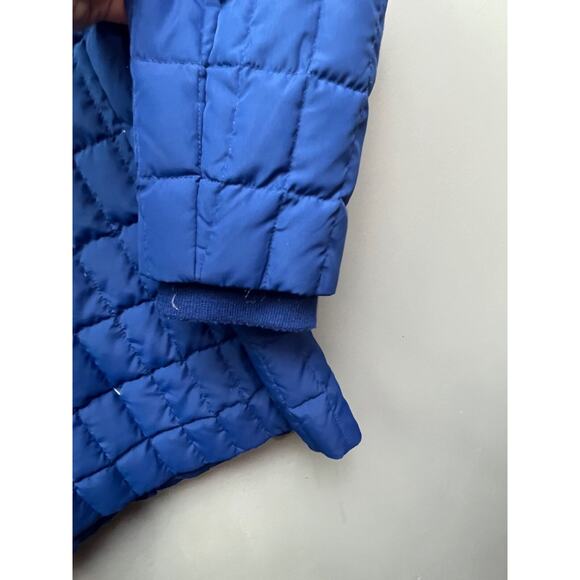 J Crew down filled full zip jacket Womens size Small gold zippers Blue Quilted - Picture 7 of 7